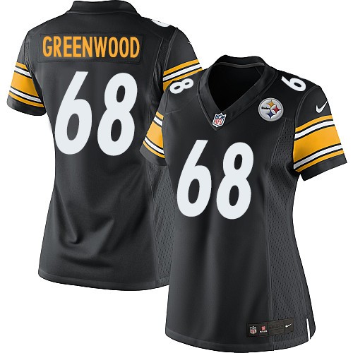 Women's Elite L.C. Greenwood Nike Jersey Black Home - #68 NFL Pittsburgh Steelers